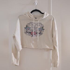 EMi Cream Hoodie with Colorful Graphic Lake Tahoe